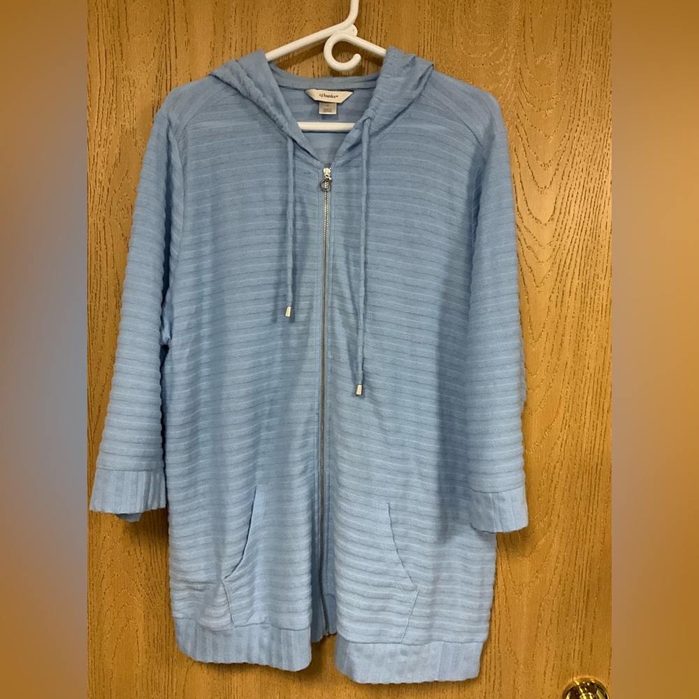 CJ Banks Sky Blue Hooded Jacket